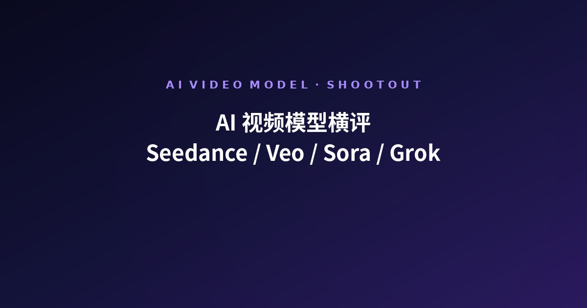 最好的 AI 视频模型横评(2026)