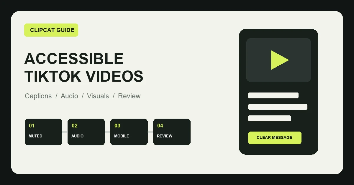Accessibility review workflow for TikTok product video captions audio and visuals