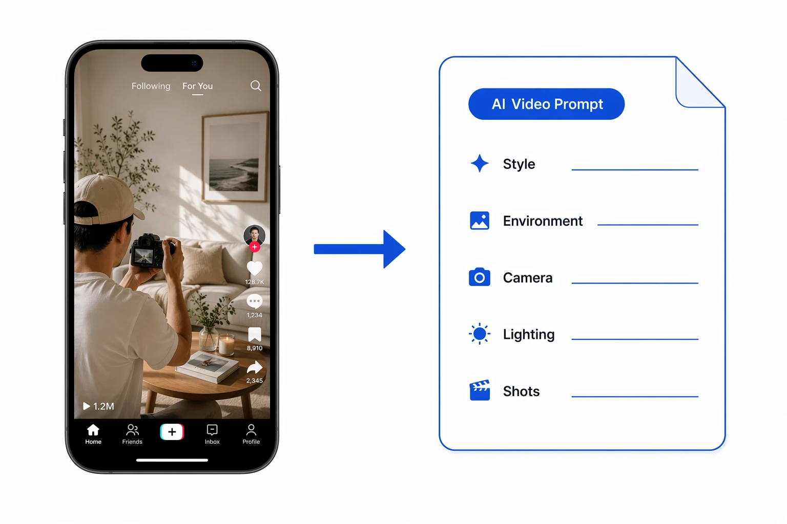 Turning a TikTok video link into an AI video-gen prompt