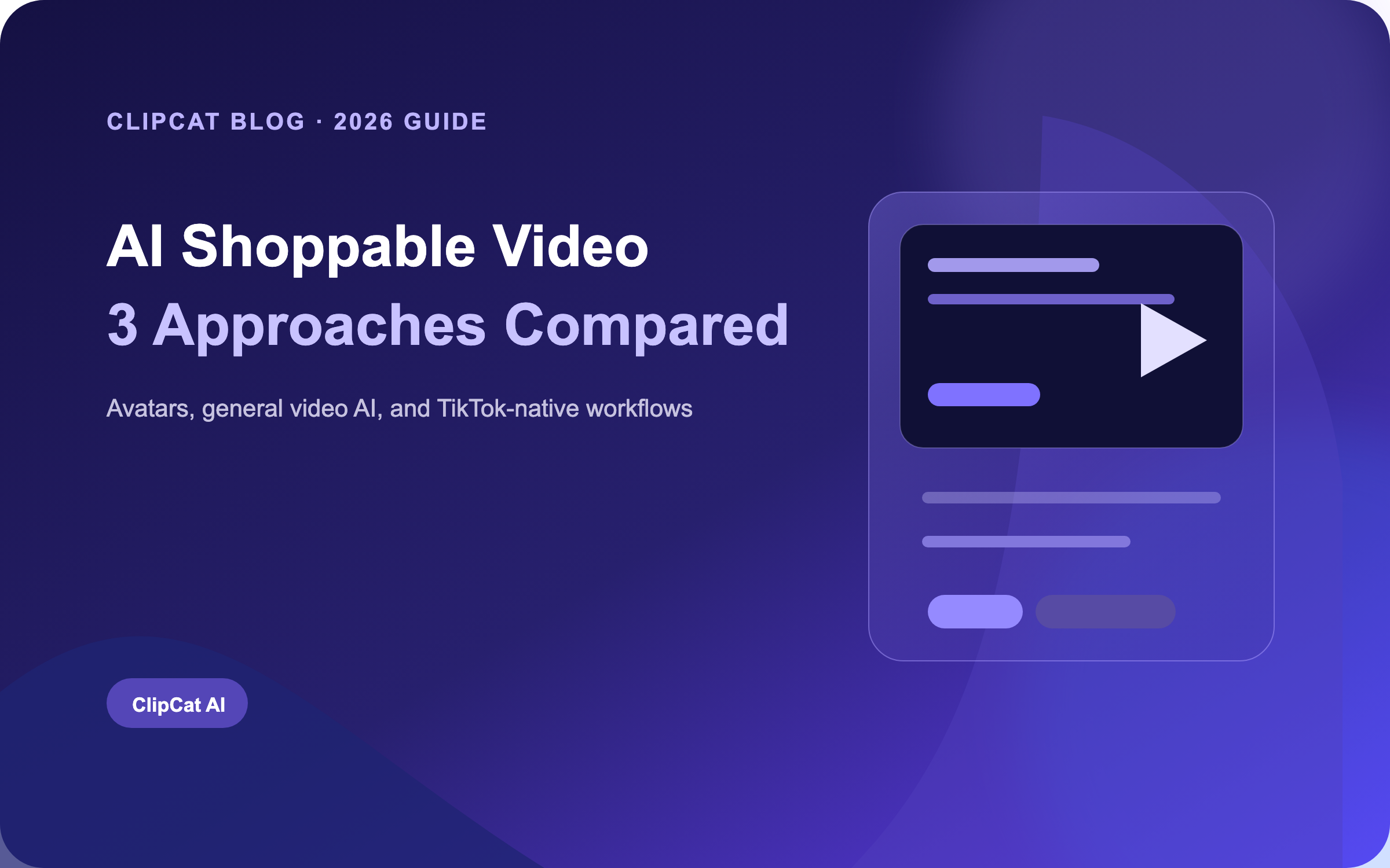 AI Shoppable Video Tools: 3 Approaches Compared | ClipCat