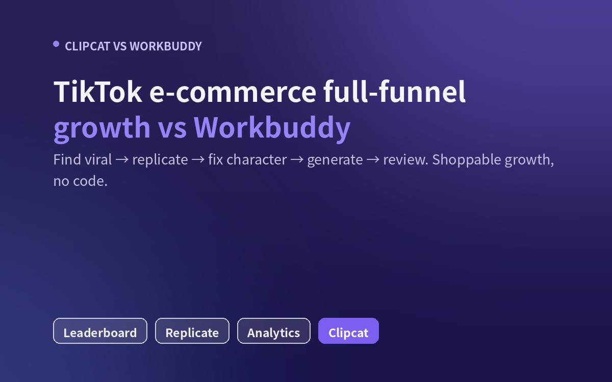 Workbuddy Alternative: TikTok Shop Video AI That Sells