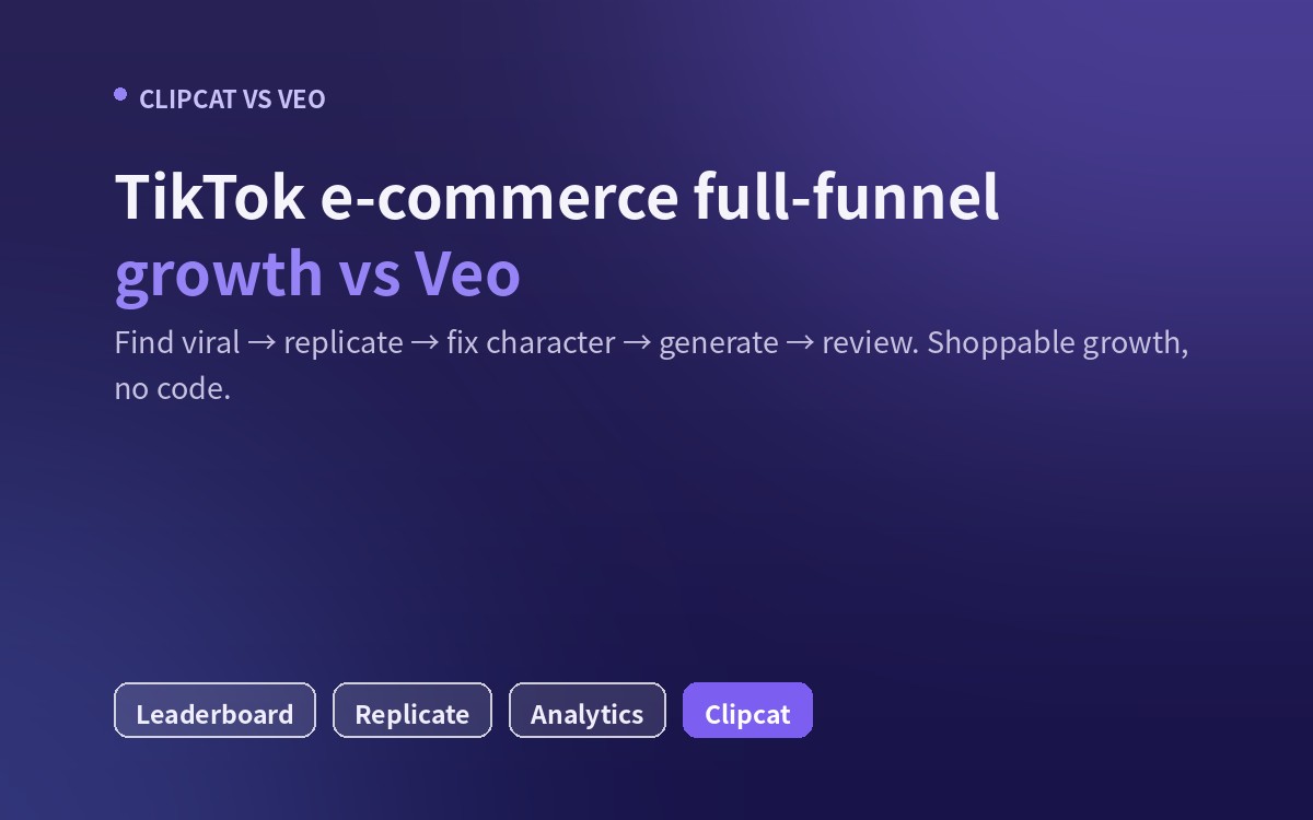 Veo Alternative: TikTok Shop Full-Funnel, Not Just a Model