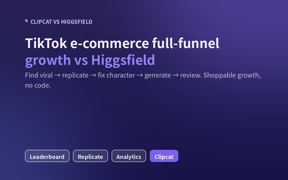 Higgsfield Alternative for TikTok Shop Shoppable Video