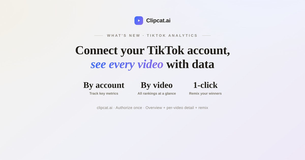 TikTok Analytics: Connect Your Account, See Every Video
