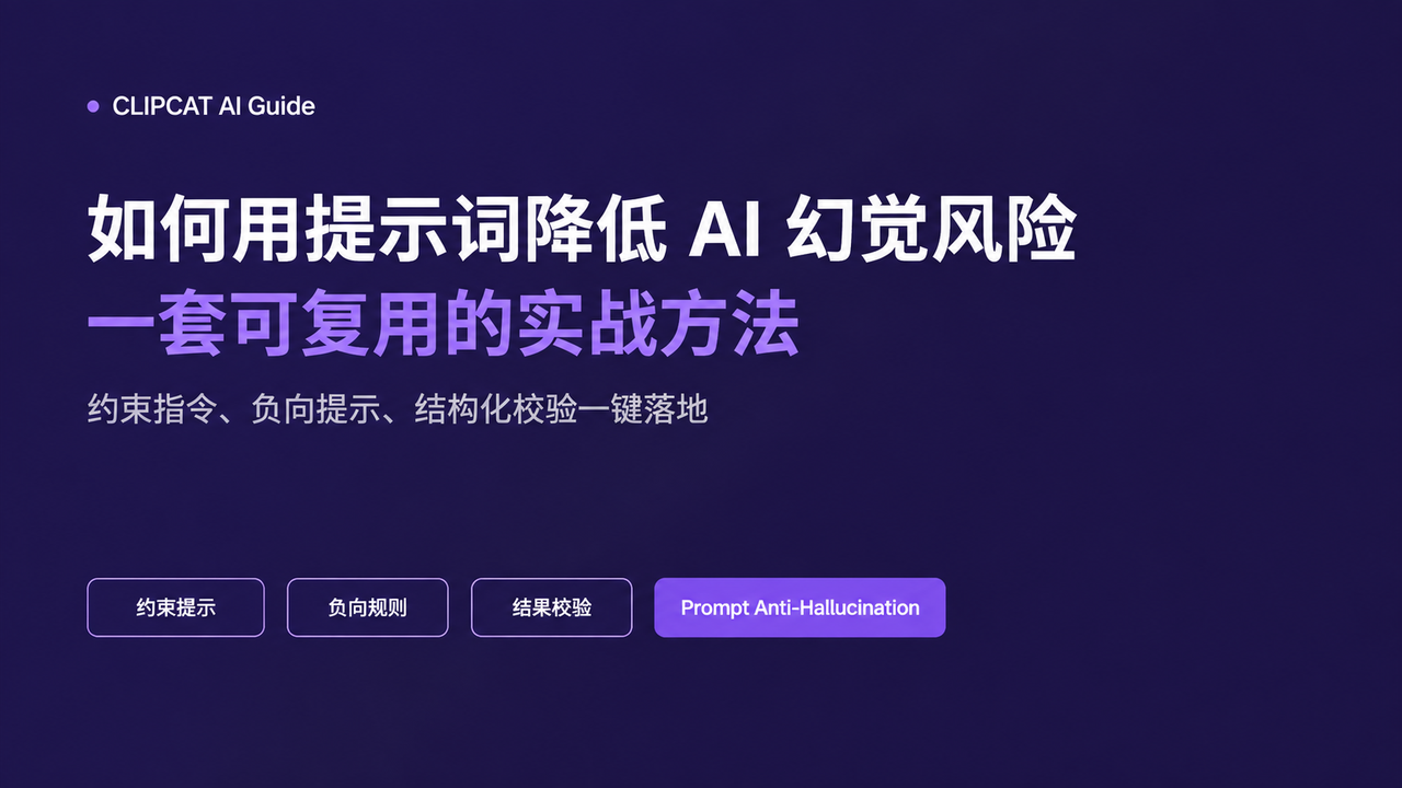 用提示词降低 AI 幻觉风险的 5 个方法