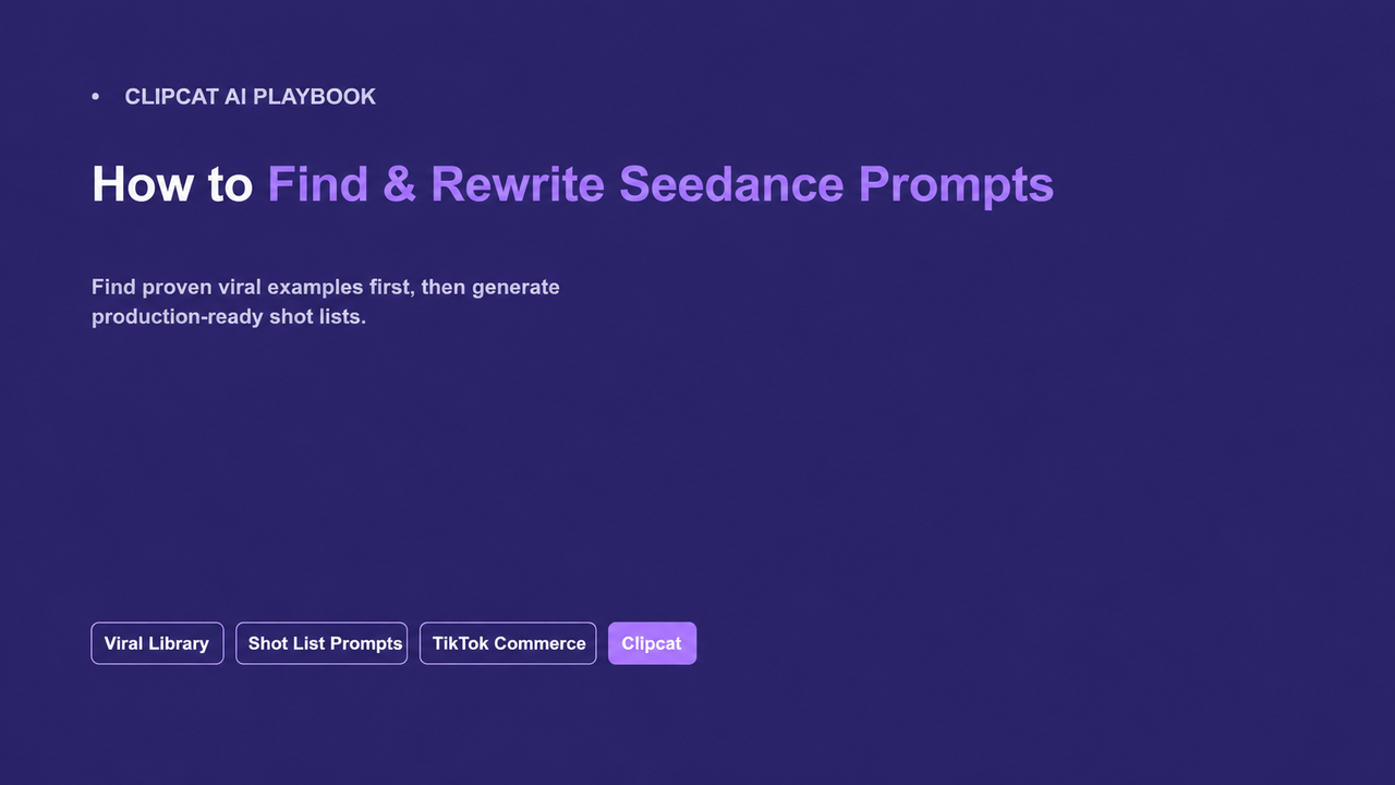 How to Find and Adapt Seedance Prompts | Clipcat
