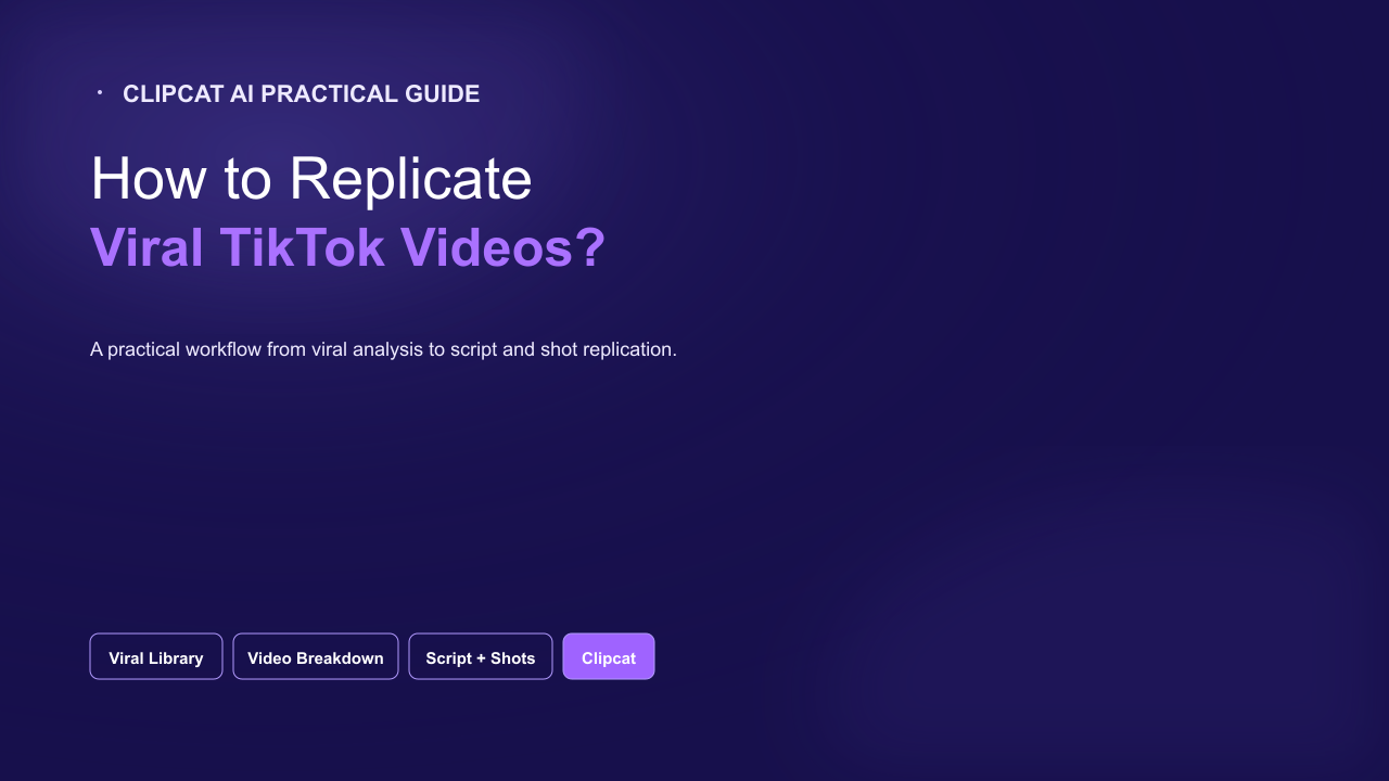 How to Replicate TikTok Viral Videos | Clipcat