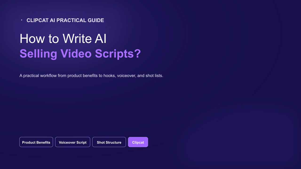 How to Write AI Selling Video Scripts | Clipcat