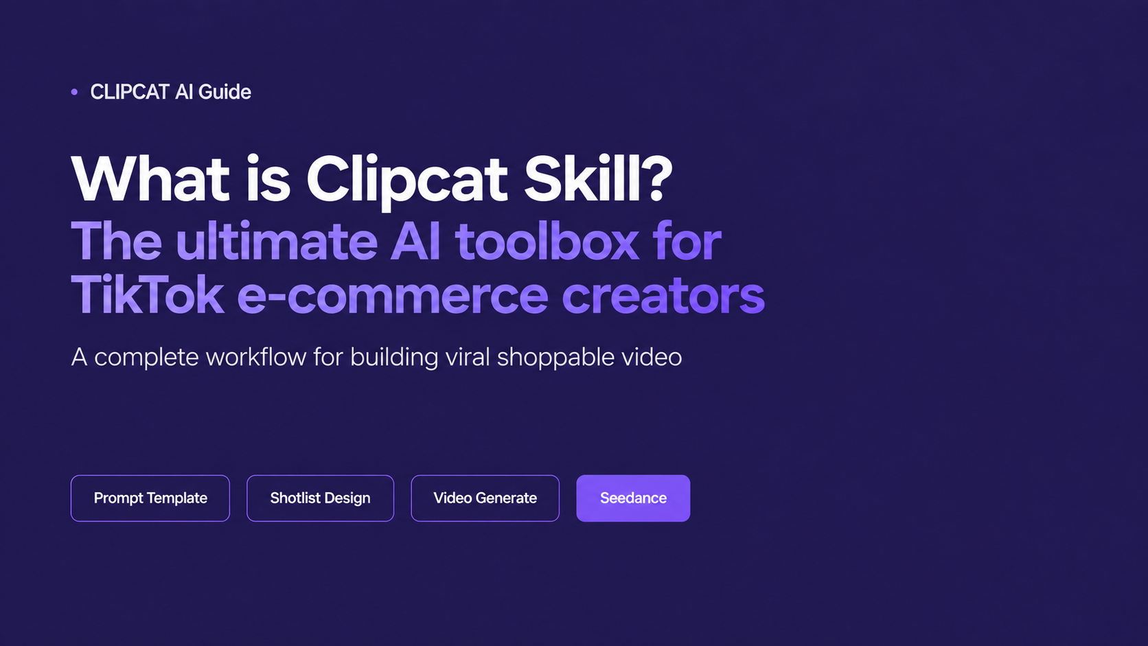 Clipcat Skill: AI Selling Video Workflow