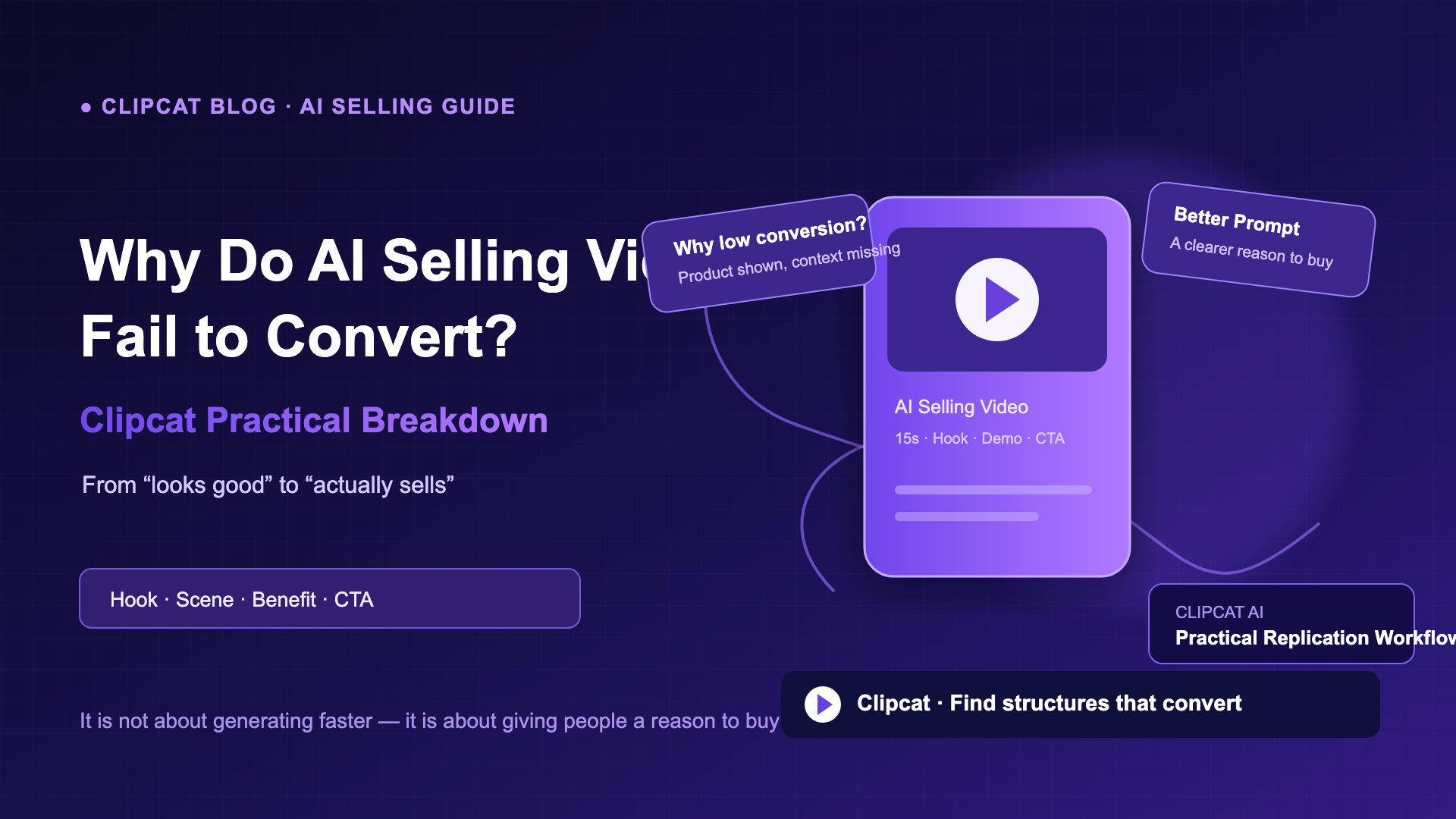 Why AI Selling Videos Do Not Convert | Clipcat
