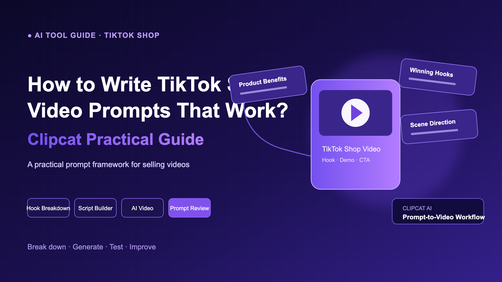 TikTok Shop Video Prompts | Clipcat Guide