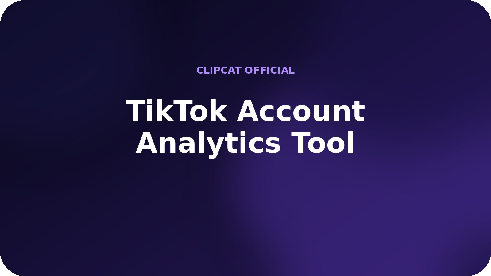 TikTok Account Analytics AI Tool